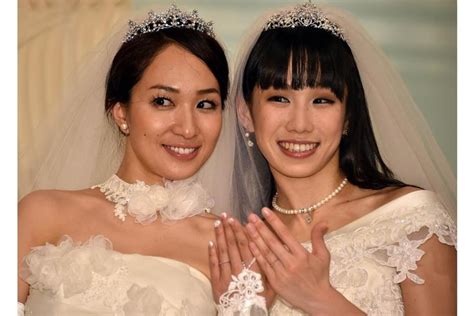 japan lesbian couple wed amid calls for same sex marriage east asia news and top stories the