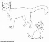 Warrior Cat Coloring Pages Print Warriors Color Cats Clipart Library Animal sketch template