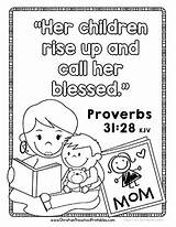 Mothers Scripture Verses Kjv Blessed Christianpreschoolprintables Based Arise sketch template