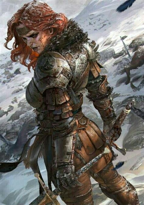 pin  dennis pepper  portraits fantasy female warrior warrior