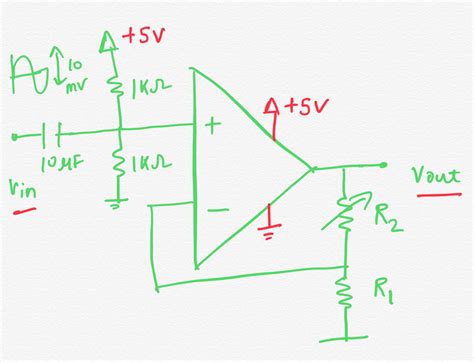 inverting op amp  dc bias offset question electricalengineering riset