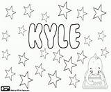 Kylie Kyle Wariant Kleurplaten Meisjesnamen Litere Dziewczynek Kolorowanki Imiona sketch template