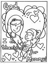 Coloring Kids Mothers Pages Mother Sheets Mommy Happy Birthday Printable Thankful Am sketch template