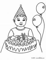 Birthday Boy Cake Coloring Pages Hellokids Print Color sketch template