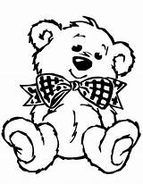Bear Coloring Teddy Pages sketch template