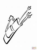 Quiver Pfeil Bogen Malvorlagen Arrows Carcaj Archery Flechas Ausmalbilder Printable Unir sketch template