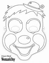 Zirkus Malen Crafts Maske Masken Karneval sketch template