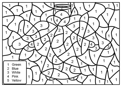 printable color  number coloring pages  adults
