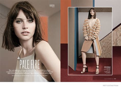 felicity jones is a pale fire for instyle s december issue