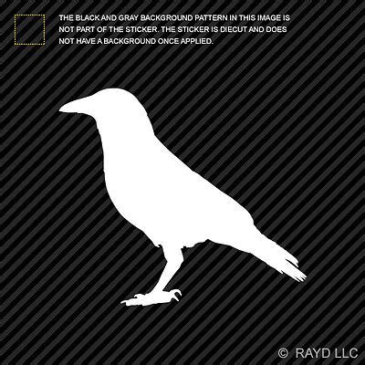crow sticker die cut decal  adhesive vinyl raven blackbird  ebay