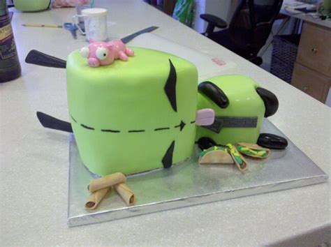 Mostly Here Invader Zim Gir Cake