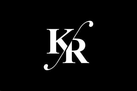 kr monogram logo design  vectorseller thehungryjpegcom