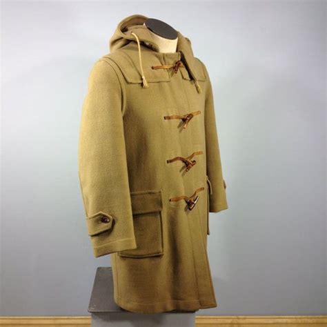 vintage original english duffle coat gloverall london  wool coat toggal wool coat