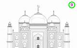 Mosque Masjid Nabvi Ramadan Islam sketch template