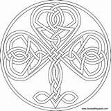 Coloring Shamrock Celtic Pages Knot Heart Adult Embroidery Color Knots Pattern Designs Knotwork Format Printable Mandala Patterns Outline Book Large sketch template