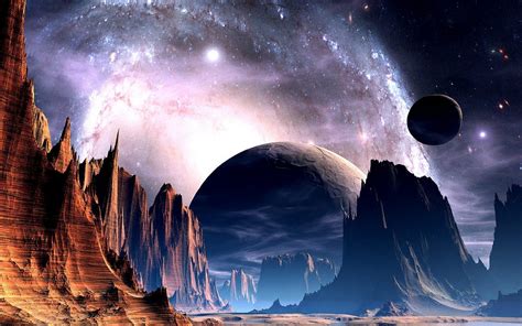 sci fi science fiction planets alien sky