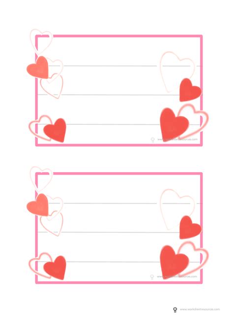 valentines day writing insert  cards  printable valentines day