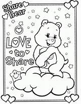 Coloring Care Bear Pages Bears Halloween Print Colouring Valentine Sheets Teddy Disney Ages Adult Cute Embroidery Printable Books Baby Birthday sketch template