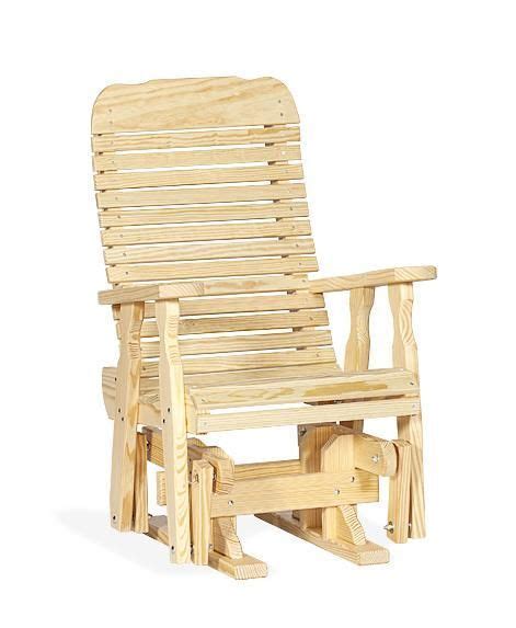 amish pine wood easy single glider outdoor glider chair
