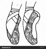 Shoes Coloring Pages Pointe Ballet Ballerina Shoe Drawing Drawin Expert Getdrawings Cartoon Getcolorings Printable sketch template