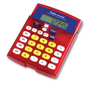 assistivetechnet  digit talking calculator  raised numbers
