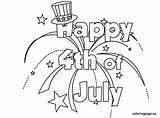 4th July Happy Coloring Pages Getcolorings Color sketch template