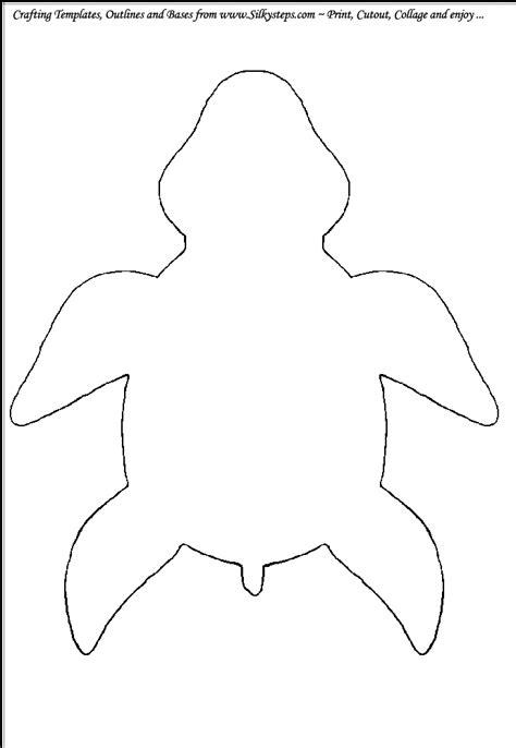 turtle outline template  craft activity turtle outline turtle