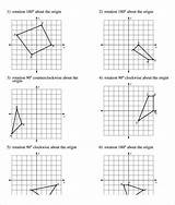 Coordinate Worksheet Worksheets Rotations Algebra sketch template