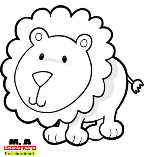 lion coloring page  kids