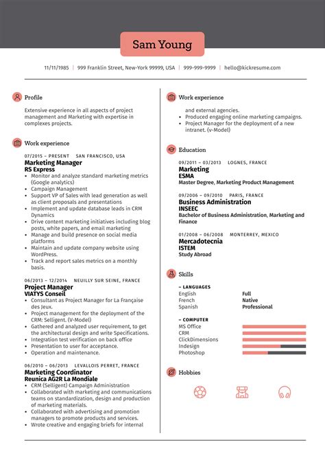 marketing executive resume sample