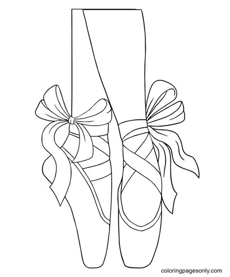 ballet pointe shoes coloring page  printable coloring pages