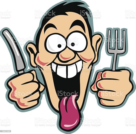 Hungry Face Stock Illustration Download Image Now Cartoon Eating