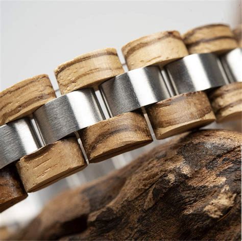 mens wooden  stainless steel combined wooden bracelet