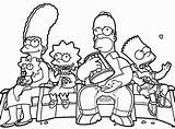 Simpsons Coloring Simpson Pages Family Printable Print Halloween Maggie Lisa Bart Movie Color Simpons Homer Watching Special Getcolorings Kids Pdf sketch template