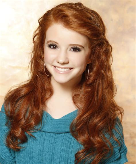 long wavy ginger red hairstyle