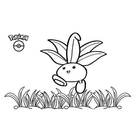 cute oddish pokemon coloring page   coloring pages