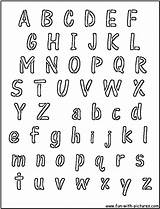 Alphabet Coloring Stencil Fun Pages Printable Kids sketch template