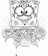 Spongy Skull Sugar Deviantart sketch template