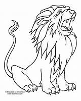 Lion Coloring Pages Print Animals sketch template