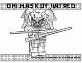 Coloring Ninjago Oni Mask Pages Harumi Hatred Lego Maske Colouring Bricks True North Truenorthbricks Choose Board sketch template