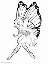 Coloring Fairy Barbie Printable Pages Mariposa Princess Sheets Girls sketch template