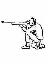 Shooting Rifle Coloring Pages Drawing Gun Sniper Pistol Easy sketch template