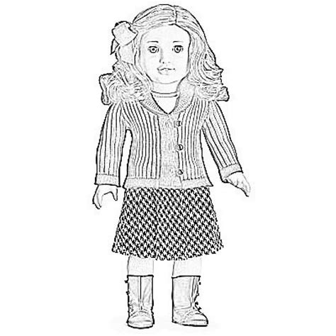 coloring page american girl doll subeloa