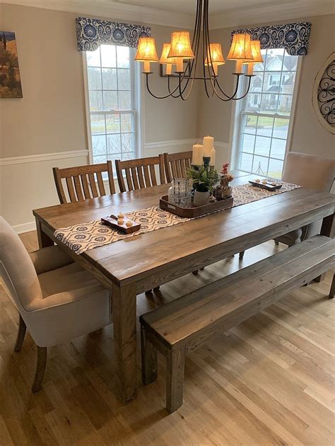 custom  rustic farmhouse dining table  sets  jers rustic