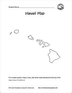 hawaii state map outline coloring page hawaii crafts coloring pages