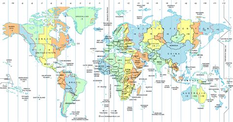 time zone map  large images