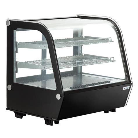 avantco bcc  hc   black refrigerated countertop bakery display case  led lighting