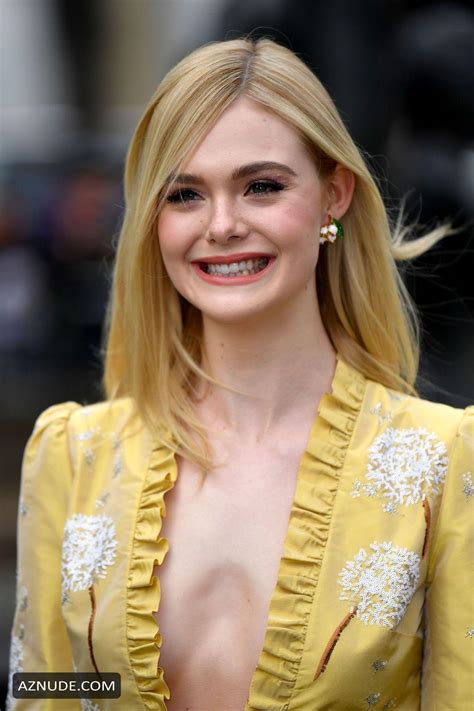 Elle Fanning Sexy Seen At The Miu Miu Fashion Show In
