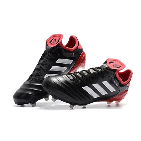 adidas copa  fg  leather soccer cleats black white red