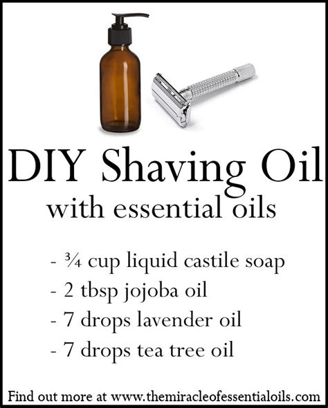diy essential oil recipe  shaving oil  miracle  essential oils